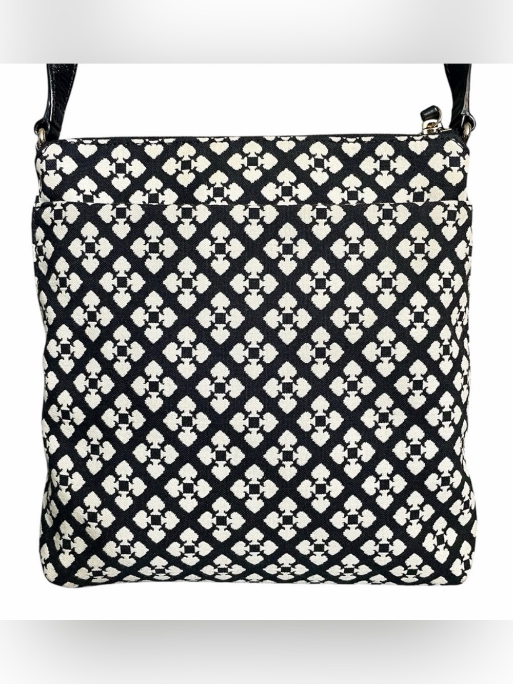 kate spade Black Crossbody with Pink & Cream Center Stripe - Picture 6 of 6